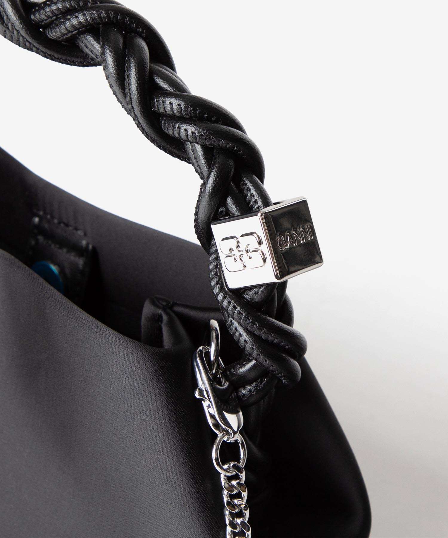 ガニー GANNI ガニー GANNI Bou Bag Mini Soir Satin ボウバッグ ミニ サテン A6340 ハンドバッグ レディース バッグ （BLACK/ブラック） BLACK/ブラック