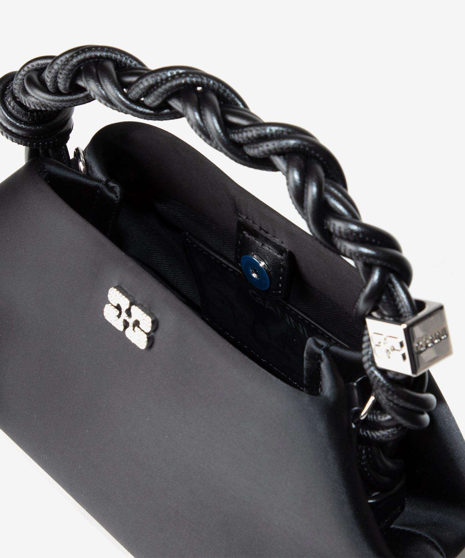 ガニー GANNI ガニー GANNI Bou Bag Mini Soir Satin ボウバッグ ミニ サテン A6340 ハンドバッグ レディース バッグ （BLACK/ブラック） BLACK/ブラック