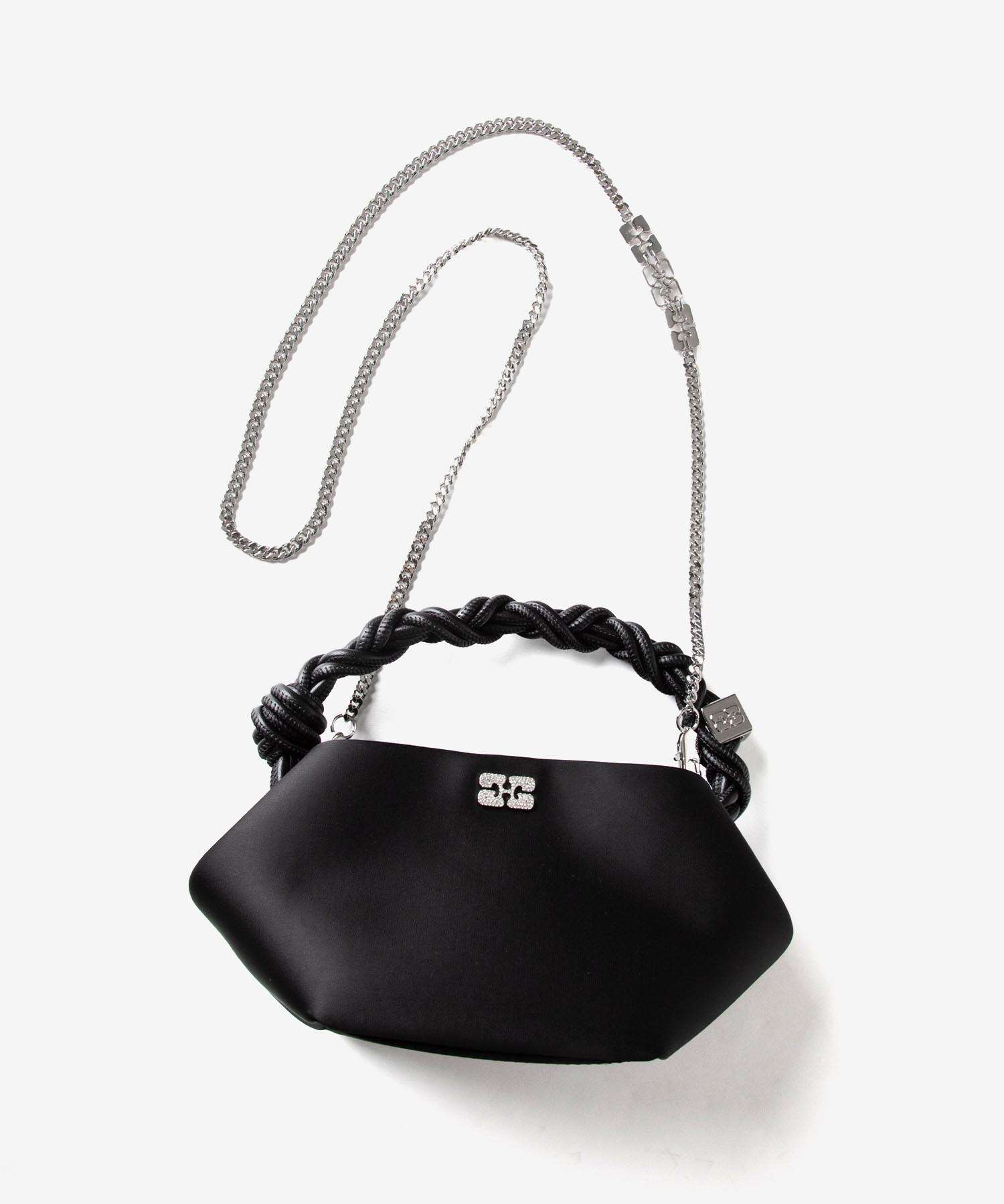 ガニー GANNI ガニー GANNI Bou Bag Mini Soir Satin ボウバッグ ミニ サテン A6340 ハンドバッグ レディース バッグ （BLACK/ブラック） BLACK/ブラック