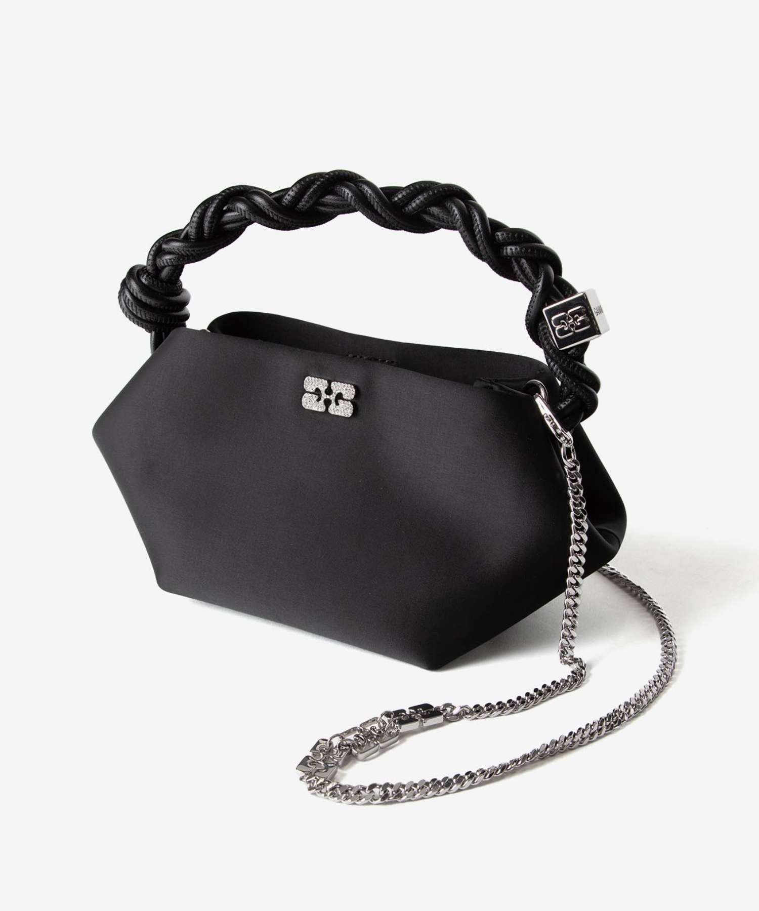 ガニー GANNI ガニー GANNI Bou Bag Mini Soir Satin ボウバッグ ミニ サテン A6340 ハンドバッグ レディース バッグ （BLACK/ブラック） BLACK/ブラック