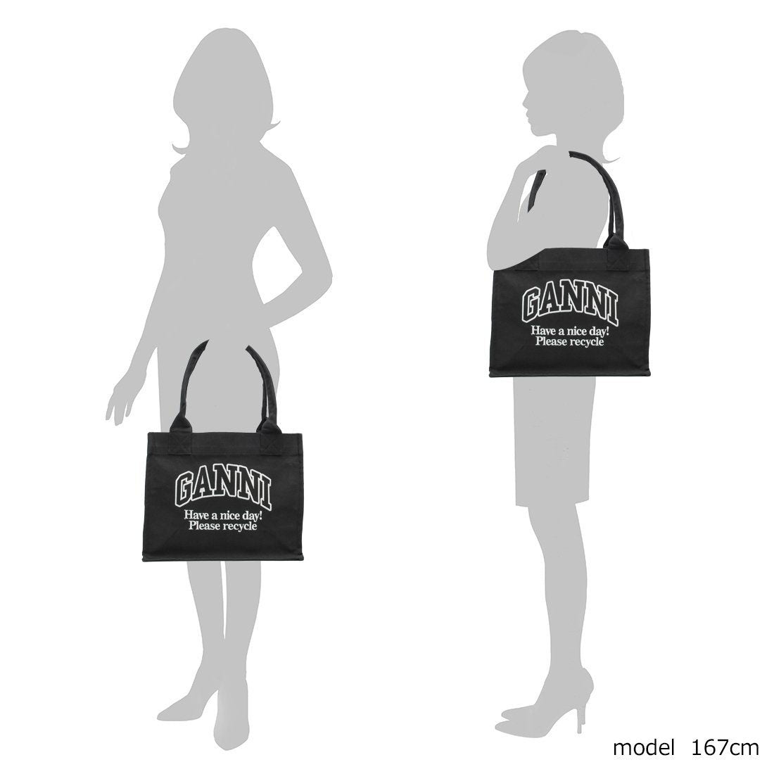 ガニー GANNI トートバッグ ブラック レディース GANNI A6647 252 （BLACK） BLACK