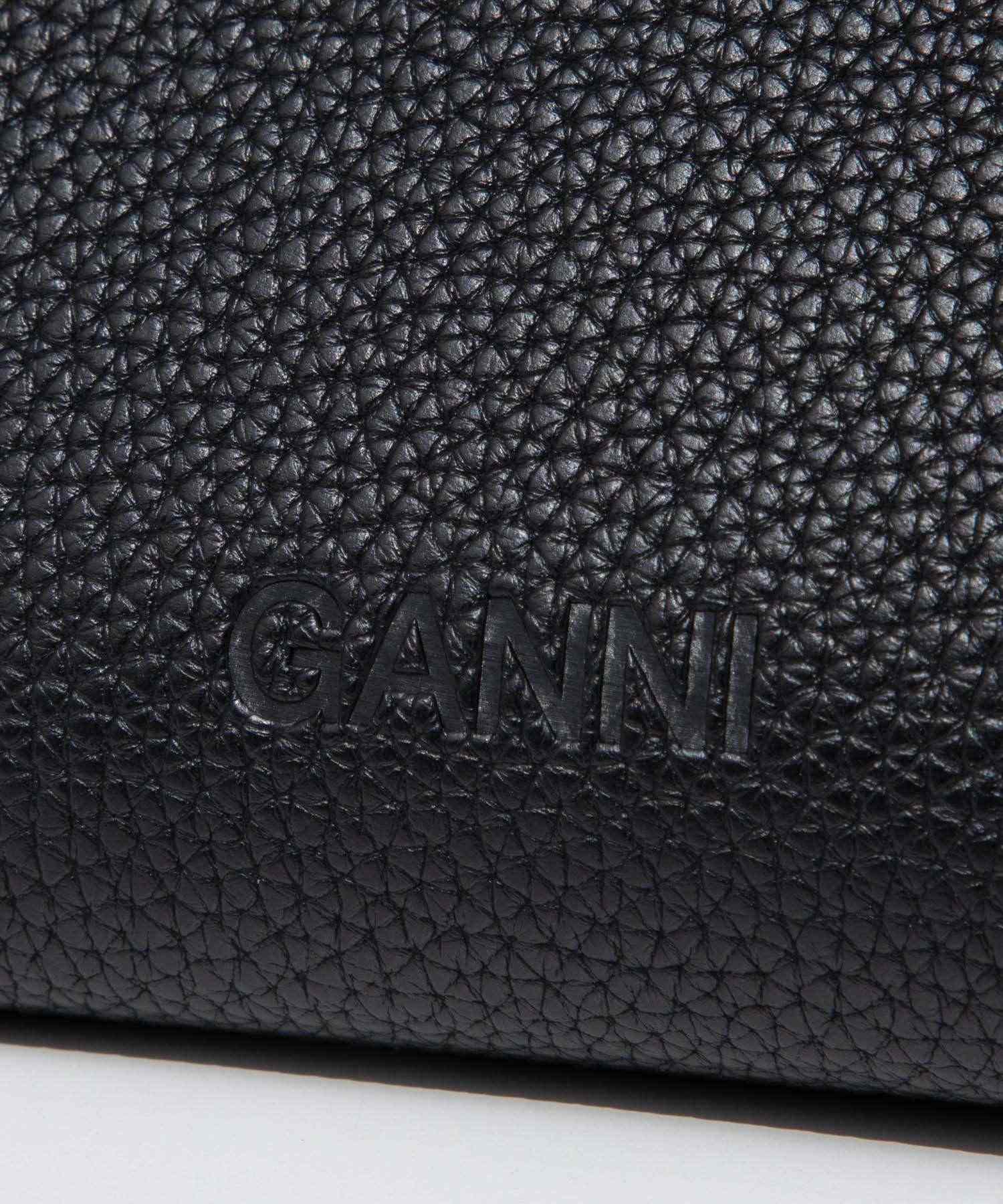 ガニー GANNI ガニー GANNI Grained Mini Ganni Bou Bag Grained グレイン ミニ ガニー ボウ バッグ A6961 5894 ハンドバッグ ショルダーバッグ （BLACK/ブラック） BLACK/ブラック