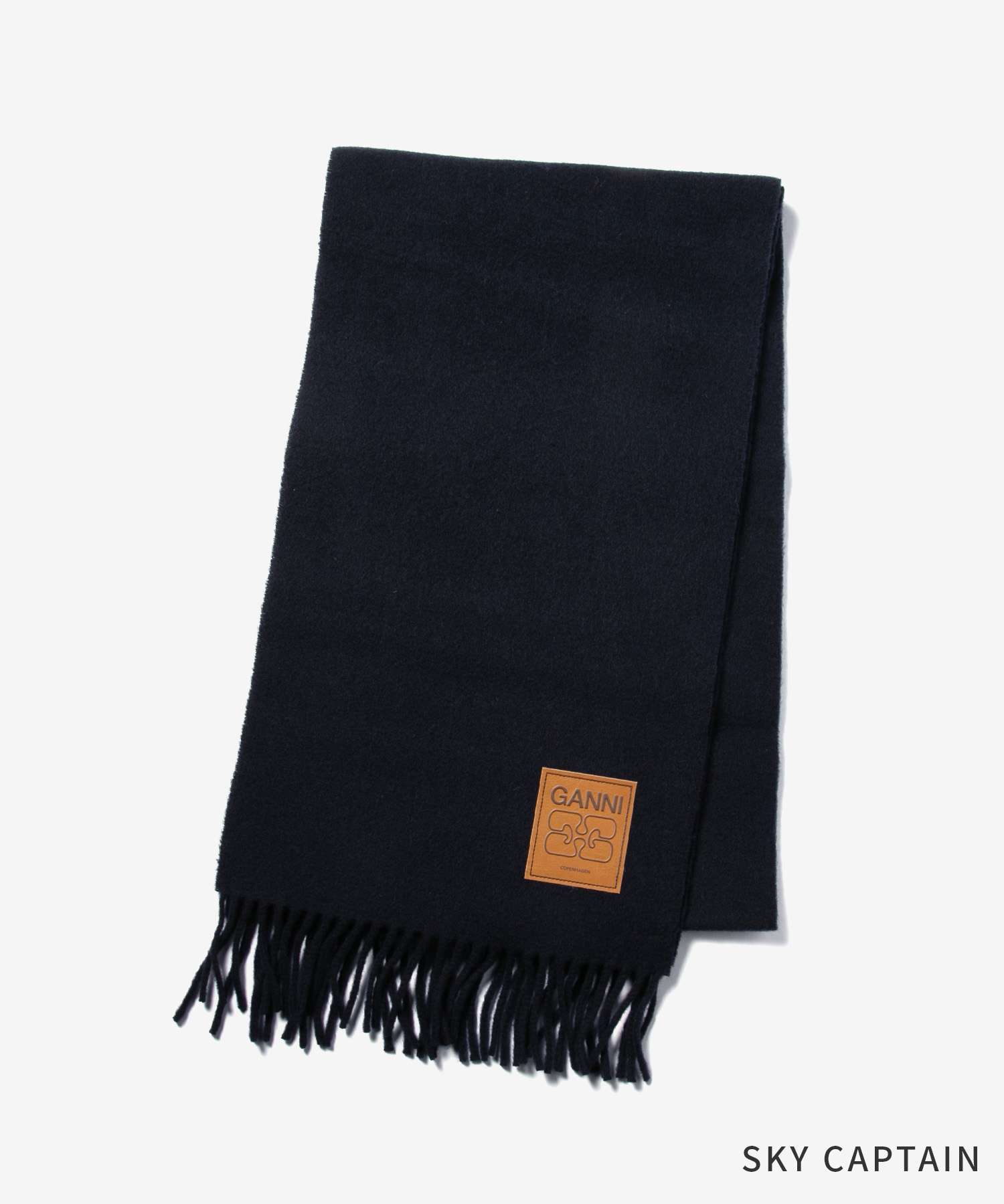 ガニー GANNI ガニー GANNI Wool Scarf ウールスカーフ A6931 5959 A6932 5959 マフラー レディース ファッション小物 （SKY CAPTAIN） SKY CAPTAIN
