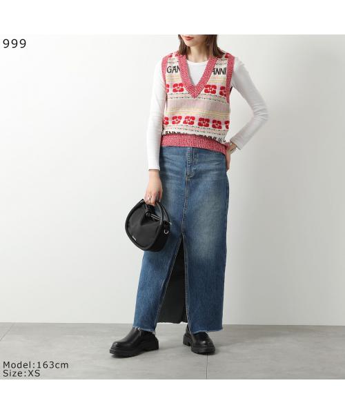 ガニー GANNI GANNI ニットベスト Logo Wool Mix Vest （K2036/523/Frost-Gray） K2036/523/Frost-Gray
