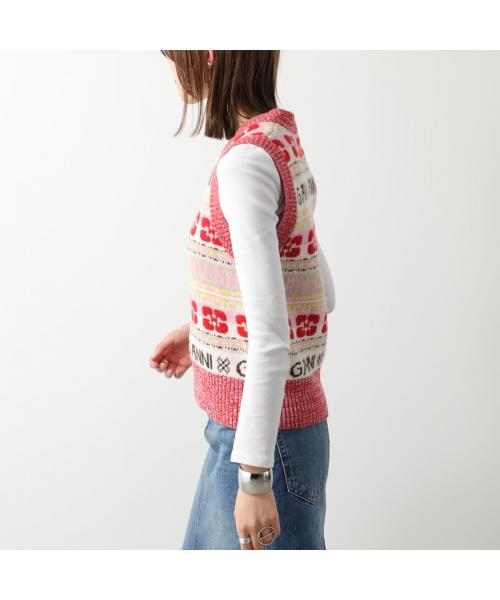 ガニー GANNI GANNI ニットベスト Logo Wool Mix Vest （K2036/523/Frost-Gray） K2036/523/Frost-Gray