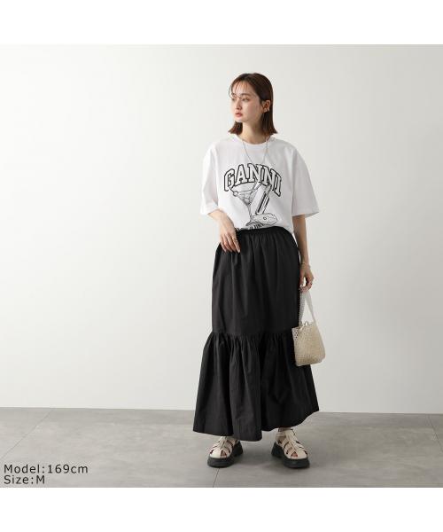 ガニー GANNI GANNI 半袖 Tシャツ Future Heavy Drop Shoulder Tーshirt （T3878/151-Bright-White） T3878/151-Bright-White