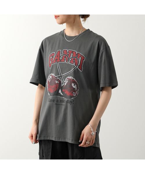 ガニー GANNI GANNI 半袖 Tシャツ Future Heavy Drop Shoulder Tーshirt （T3878/151-Bright-White） T3878/151-Bright-White