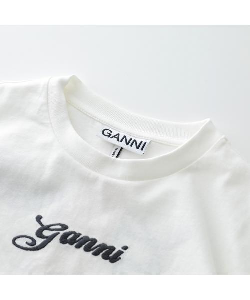 ガニー GANNI GANNI 長袖 Tシャツ T4139 カットソー ロゴ （135/Egret） 135/Egret