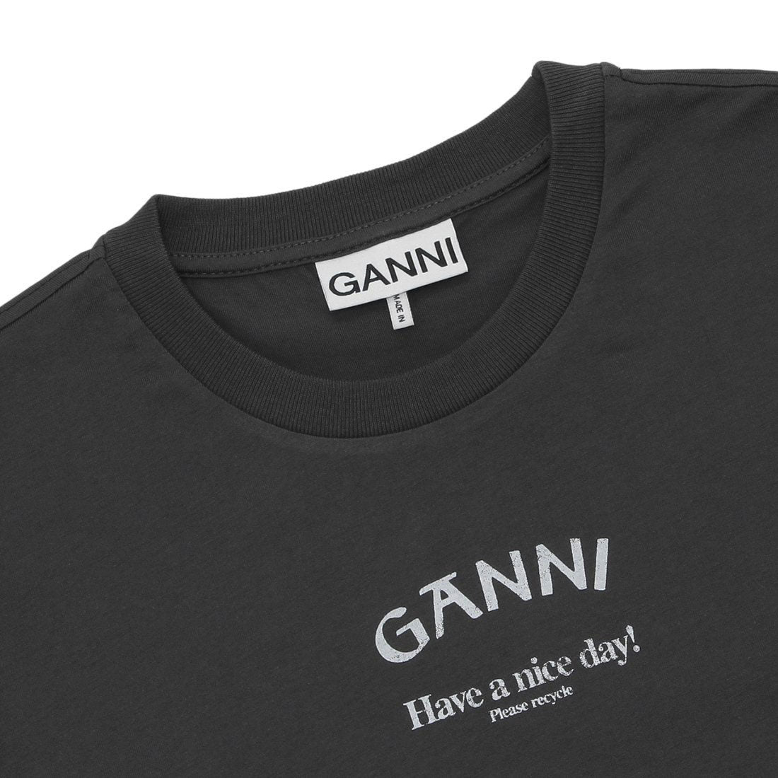 ガニー GANNI Tシャツ カットソー カットソー グレー レディース GANNI T3590 490 （VOLCANIC ASH） VOLCANIC ASH