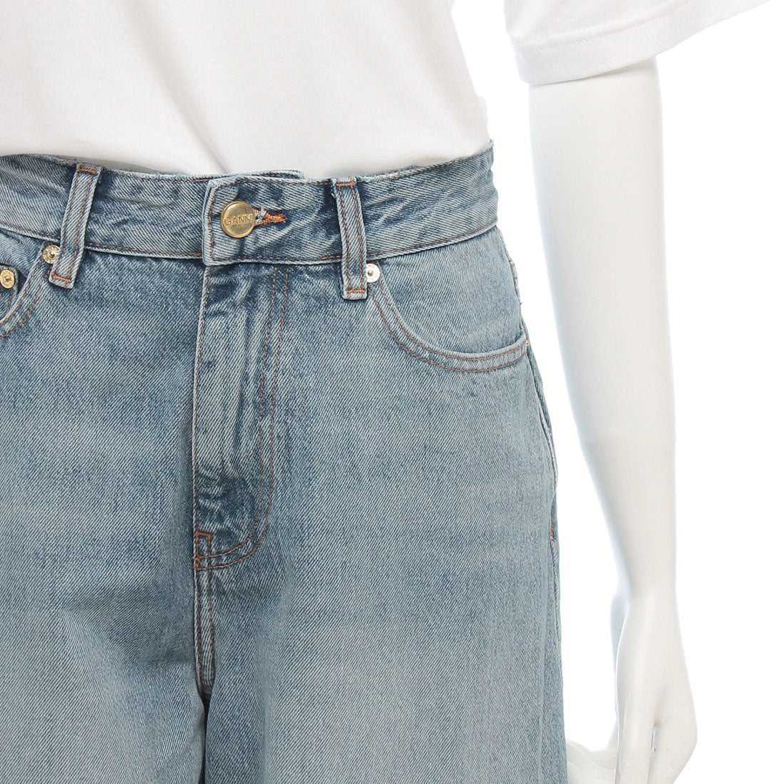 ガニー GANNI パンツ デニム ブルー レディース GANNI J1641 565 （BLUE） BLUE