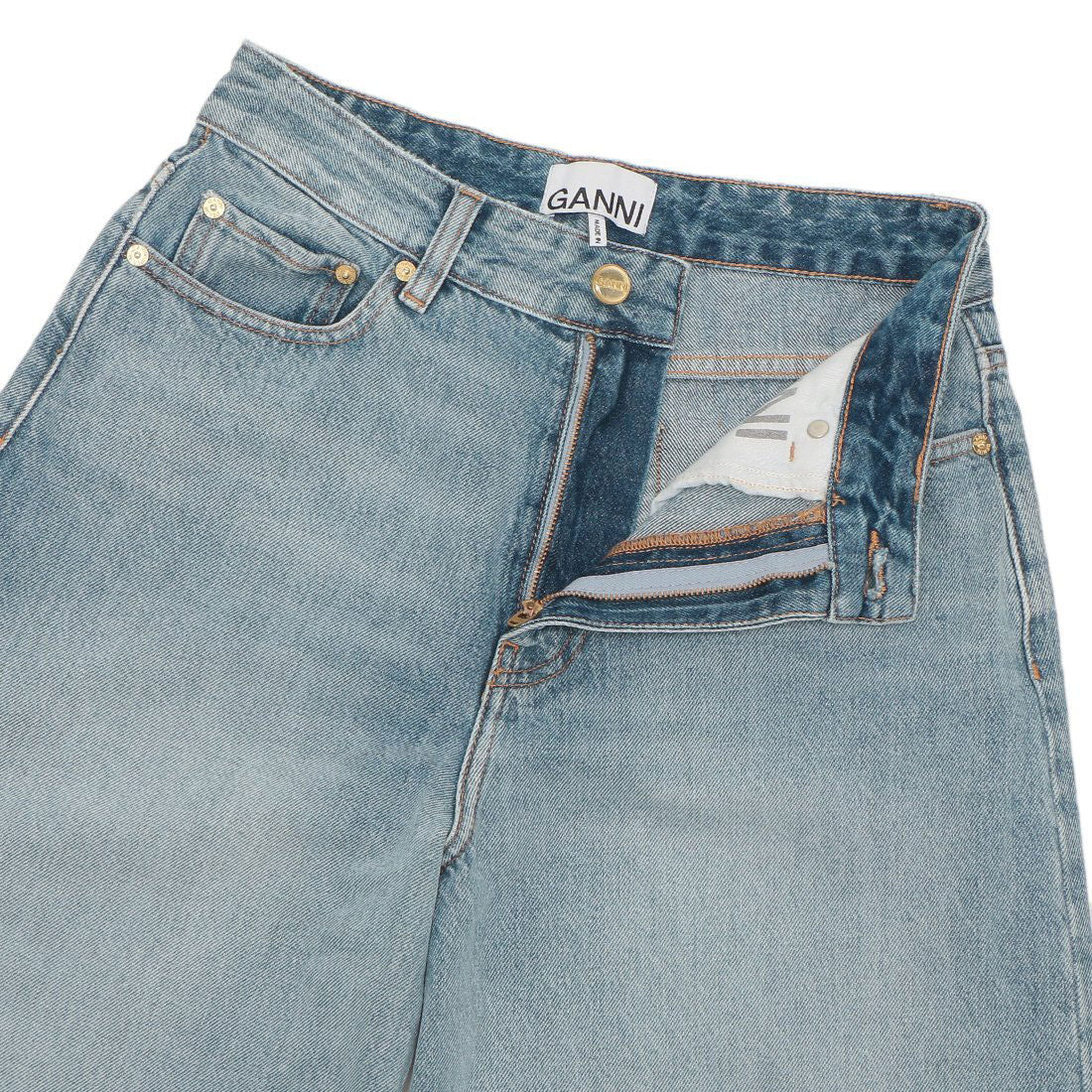 ガニー GANNI パンツ デニム ブルー レディース GANNI J1641 565 （BLUE） BLUE