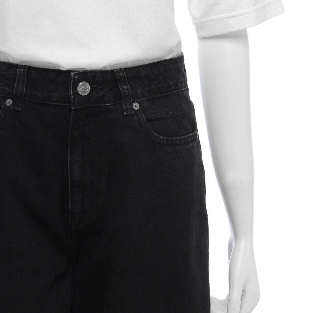 ガニー GANNI パンツ デニム ブラック レディース GANNI J1642 006 （BLACK） BLACK