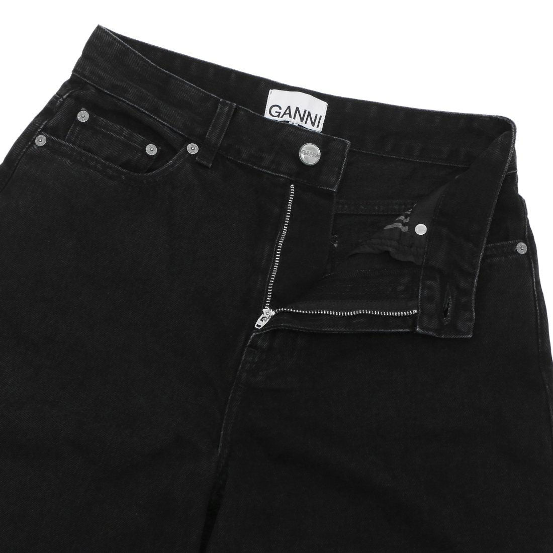 ガニー GANNI パンツ デニム ブラック レディース GANNI J1642 006 （BLACK） BLACK