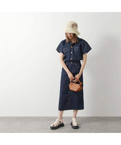 ガニー GANNI GANNI ハット SUMMER STRAW HAT A5752 A5823 （A5752-646/Baby-Blue） A5752-646/Baby-Blue