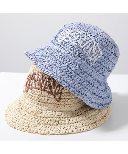 ガニー GANNI GANNI ハット SUMMER STRAW HAT A5752 A5823 （A5752-646/Baby-Blue） A5752-646/Baby-Blue