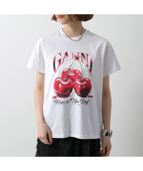 GANNI GANNI Short Sleeve T-Shirt T4004 Basic Jersey Cherry