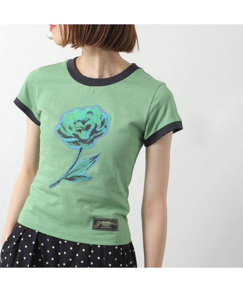 ガニー GANNI GANNI 半袖 Tシャツ Basic Cotton Jersey Baby Fit T-shirt （T4227/368-Stone-Green） T4227/368-Stone-Green