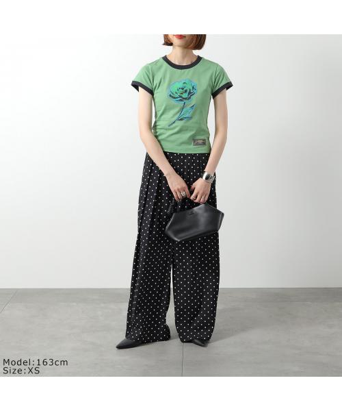 ガニー GANNI GANNI 半袖 Tシャツ Basic Cotton Jersey Baby Fit T-shirt （T4227/368-Stone-Green） T4227/368-Stone-Green
