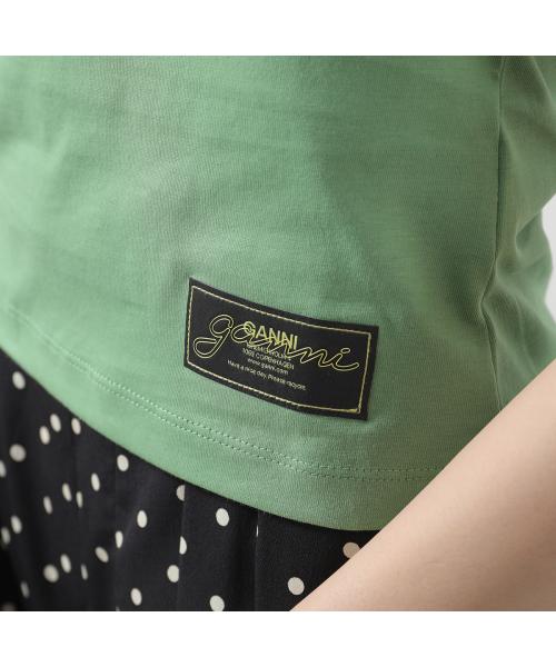 ガニー GANNI GANNI 半袖 Tシャツ Basic Cotton Jersey Baby Fit T-shirt （T4227/368-Stone-Green） T4227/368-Stone-Green