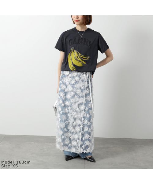 ガニー GANNI GANNI Tシャツ Basic Cotton Jersey Banana Relaxed T-shirt （252/Phantom） 252/Phantom
