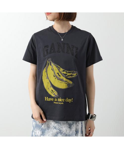 ガニー GANNI GANNI Tシャツ Basic Cotton Jersey Banana Relaxed T-shirt （252/Phantom） 252/Phantom