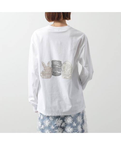 ガニー GANNI GANNI ロンT Re-cut Heavy Jersey Animals Long sleeve T4275 （151/Bright-White） 151/Bright-White
