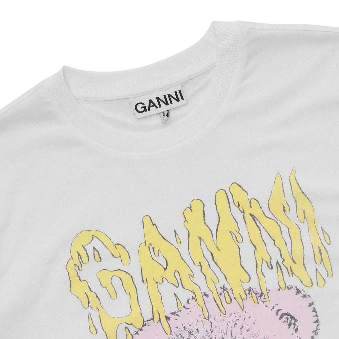 ガニー GANNI Tシャツ カットソー クマ プリントTシャツ ホワイト レディース GANNI T4289 151 （BRIGHT WHITE） BRIGHT WHITE