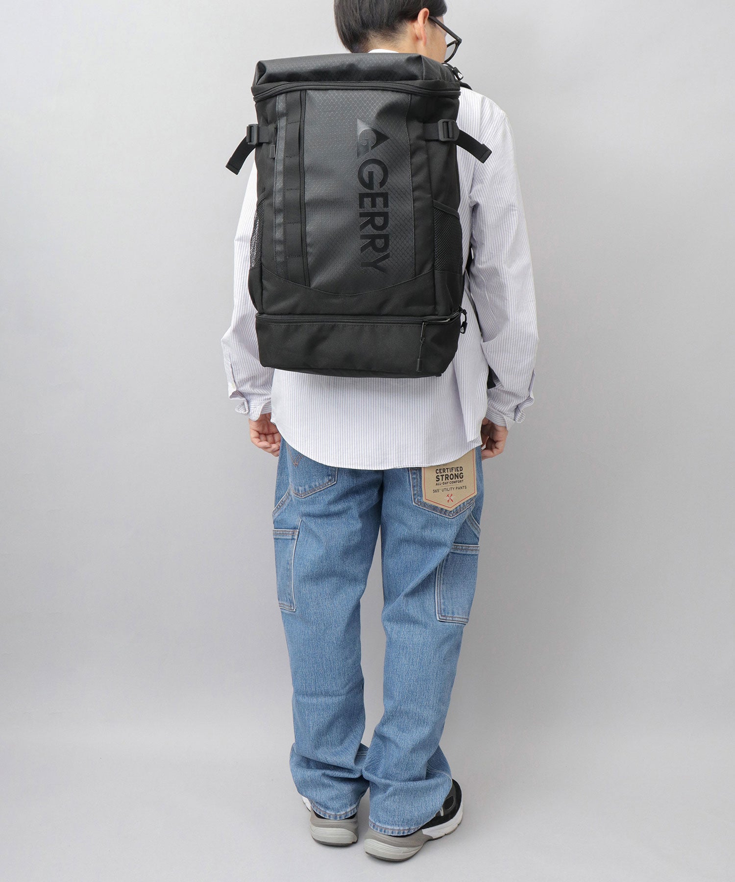 ジェリー GERRY レインカバー付き / ビッグサイズ ボックス型 バックパック / 大容量 / シューズ収納可