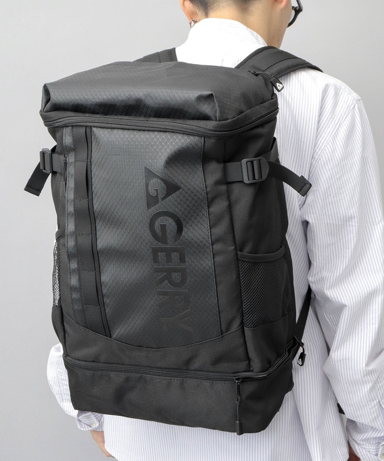 ジェリー GERRY レインカバー付き / ビッグサイズ ボックス型 バックパック / 大容量 / シューズ収納可