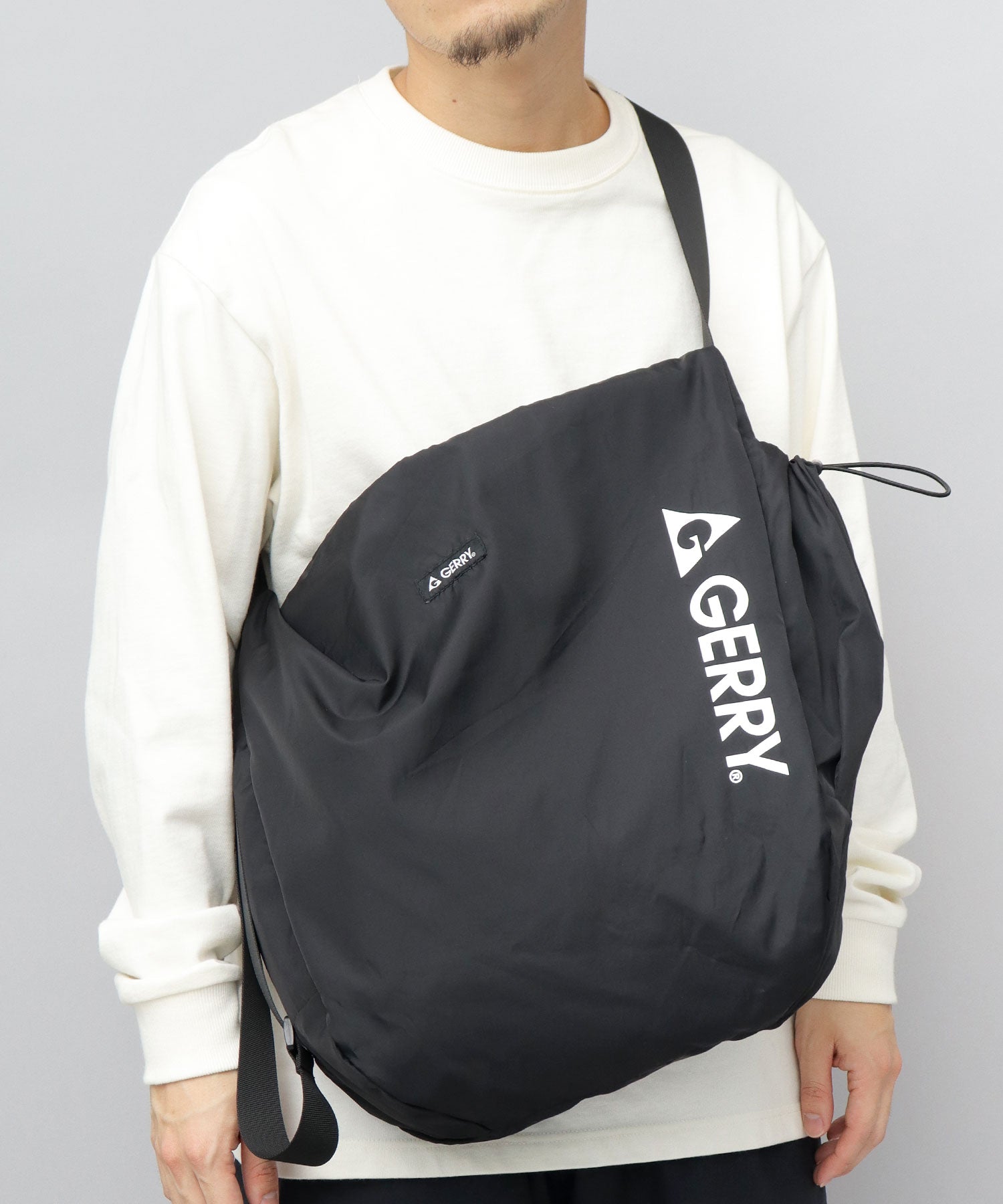 GERRY Shoulder Bag Men's Bag Black Large Capacity Bigger Crossbody