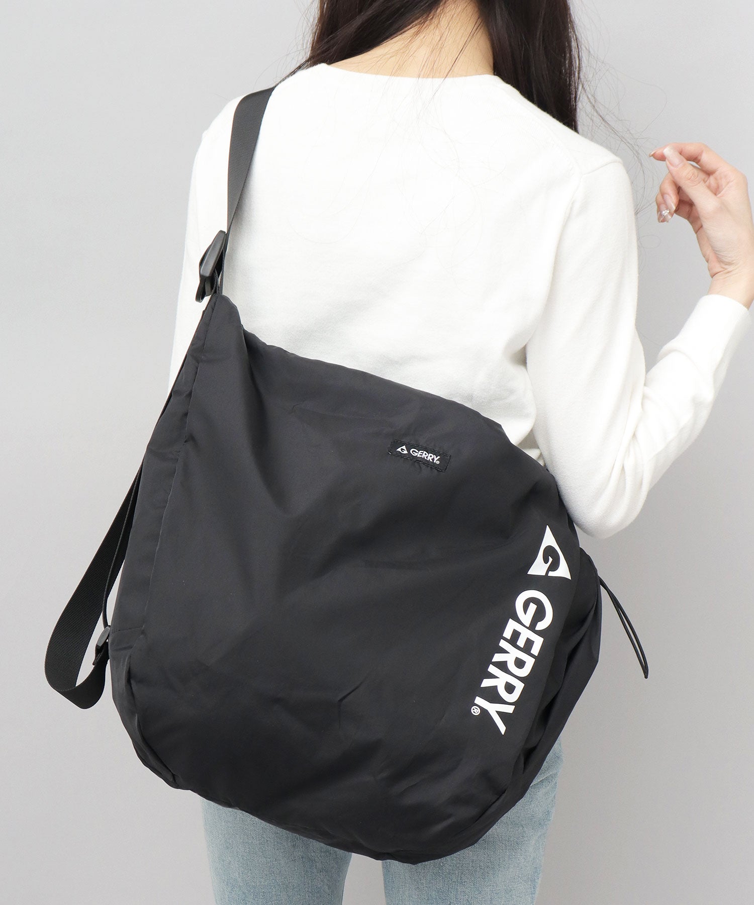 GERRY Shoulder Bag Men's Bag Black Large Capacity Bigger Crossbody