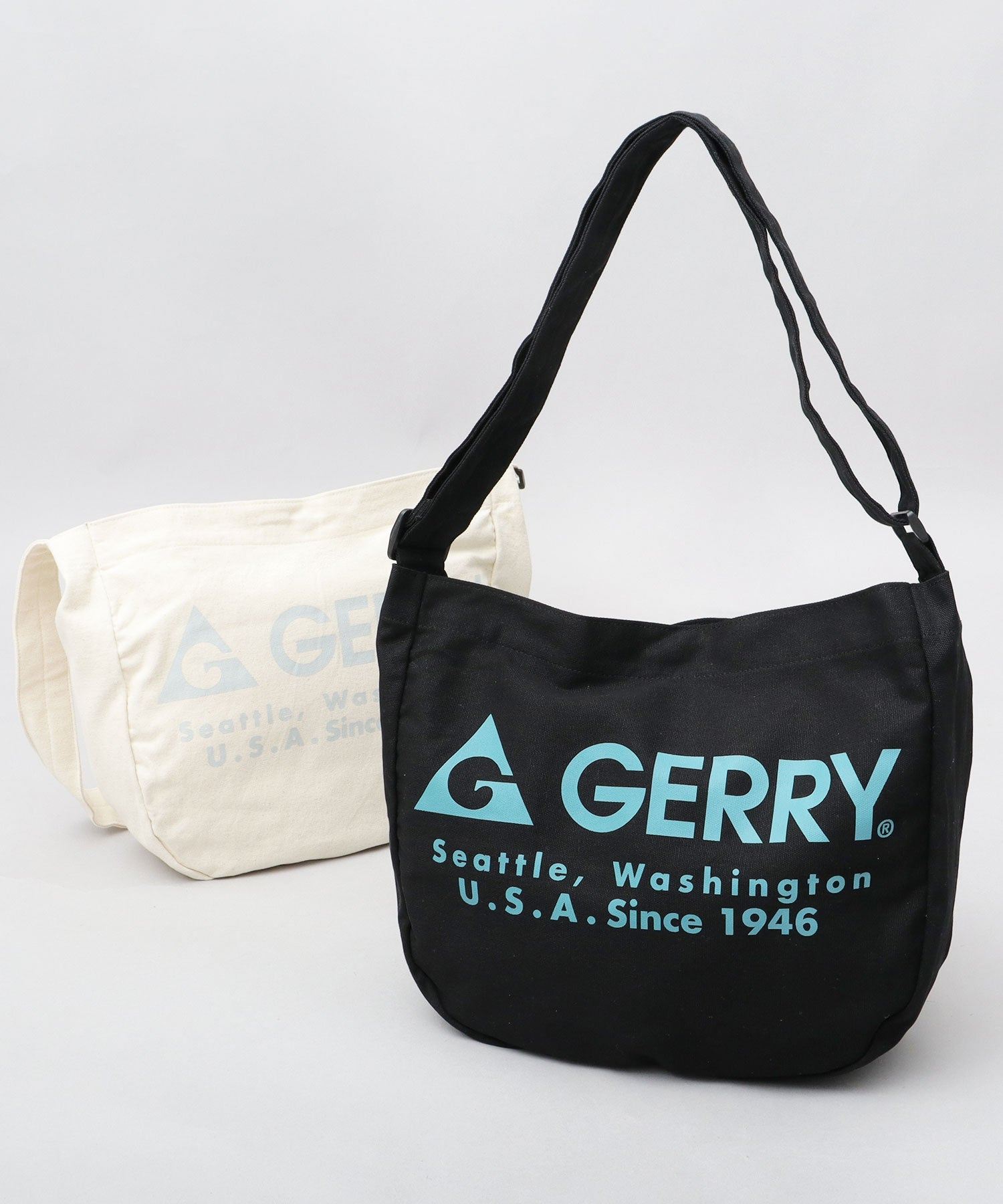 GERRY 肩背包男包黑色大容量大號斜背包
