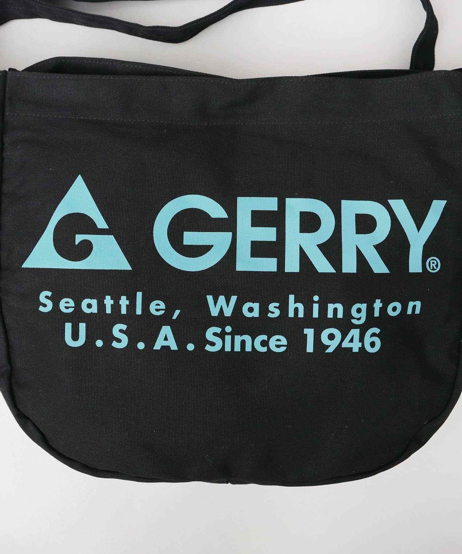 GERRY 肩背包男包黑色大容量大號斜背包