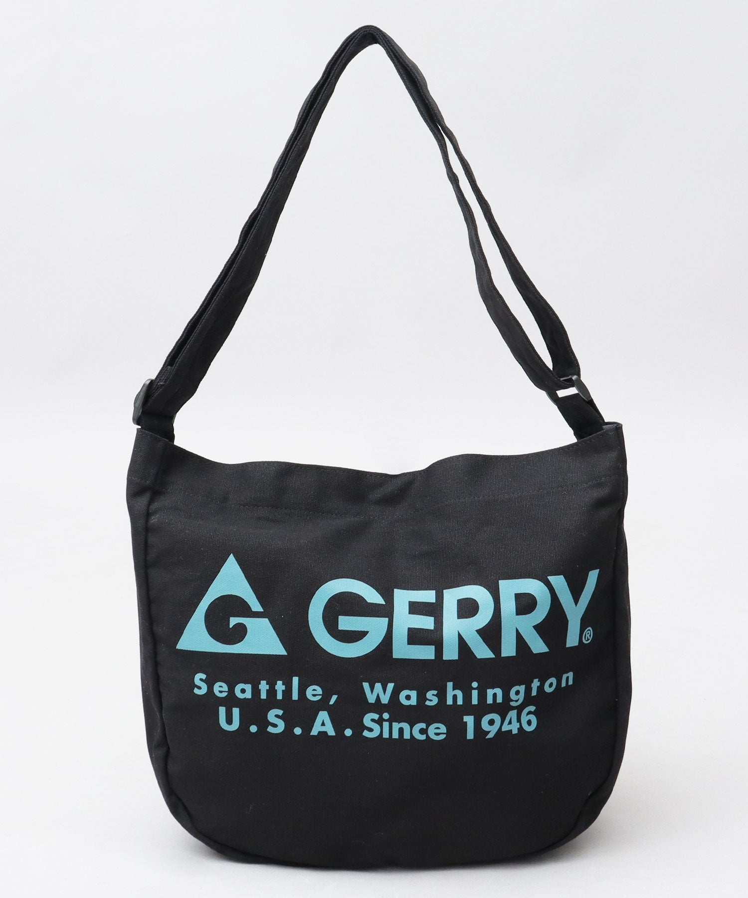 GERRY 肩背包男包黑色大容量大號斜背包