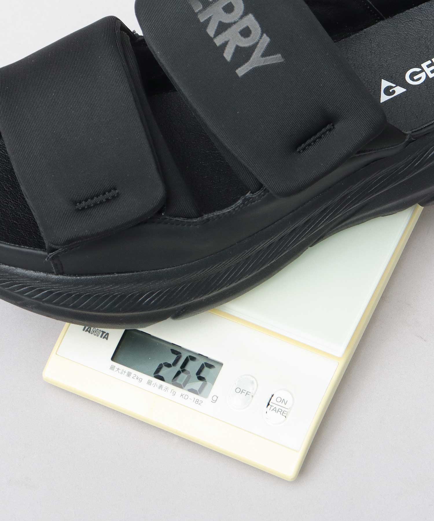 ジェリー GERRY 軽量 厚底 2バンド スライドサンダル （ブラック） ブラック