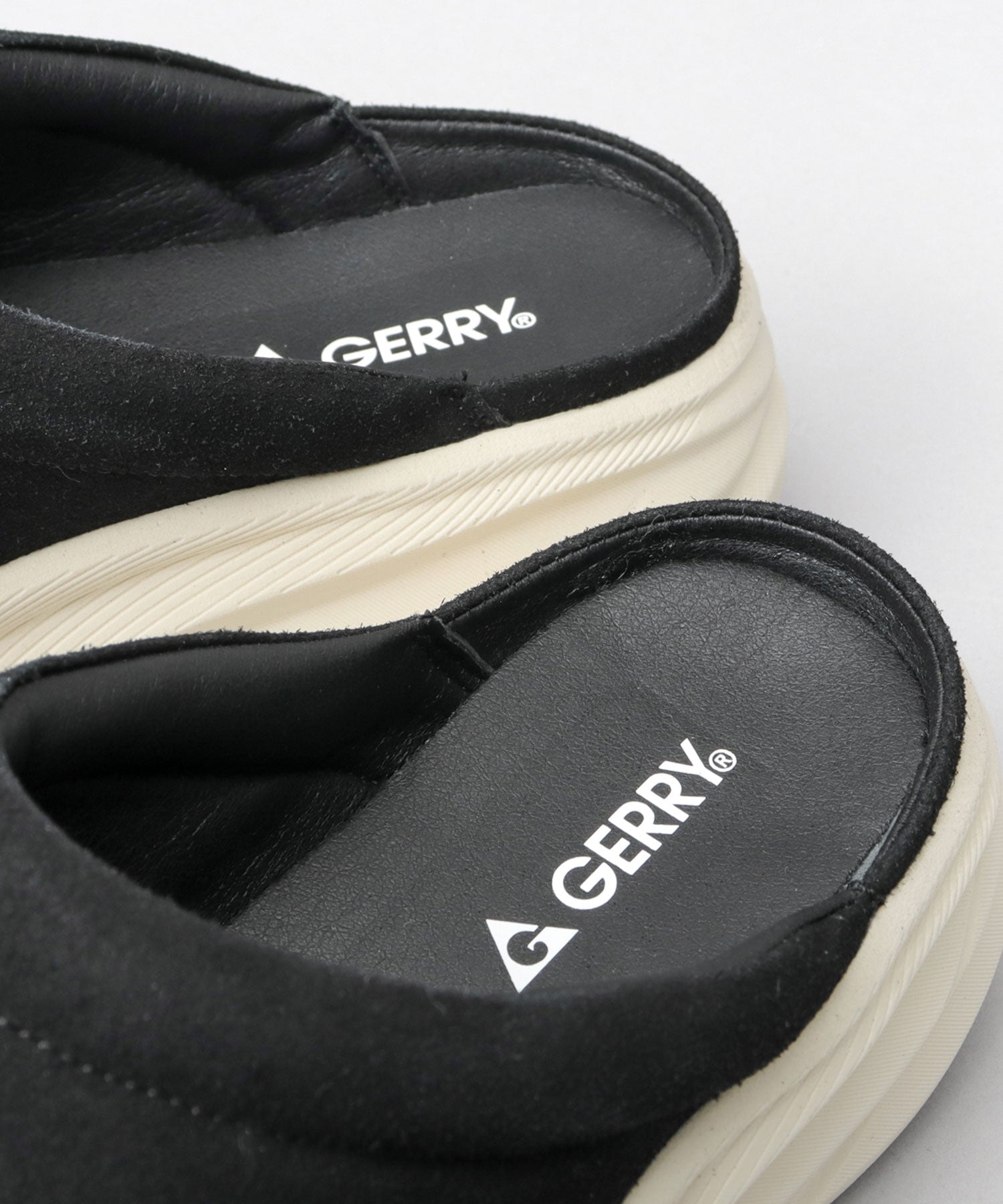 ジェリー GERRY サンダル メンズ 厚底 黒 ブラック スライドサンダル シンプル 靴 軽い スリッパ