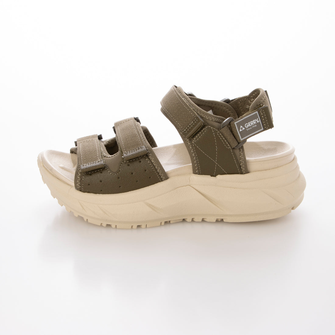 ジェリー GERRY GERRY ジェリー サンダル レディース 厚底 スポーツサンダル 軽量 ストラップ バックル 履きやすい おしゃれ （KHAKI） KHAKI