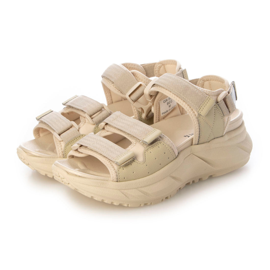 ジェリー GERRY GERRY ジェリー サンダル レディース 厚底 スポーツサンダル 軽量 ストラップ バックル 履きやすい おしゃれ （BEIGE） BEIGE