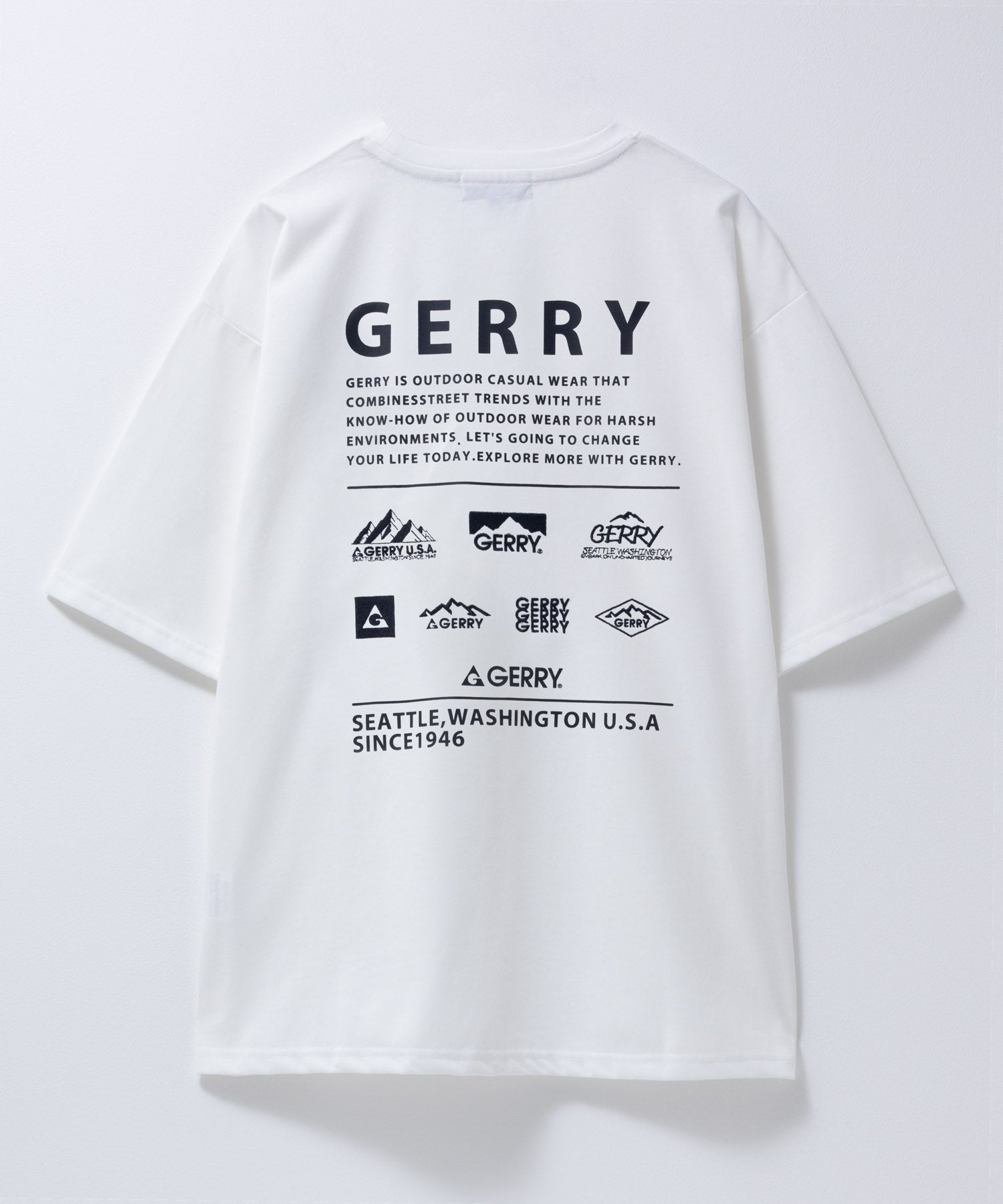 ジェリー GERRY 刺繍プリントTシャツ （ホワイト） ホワイト