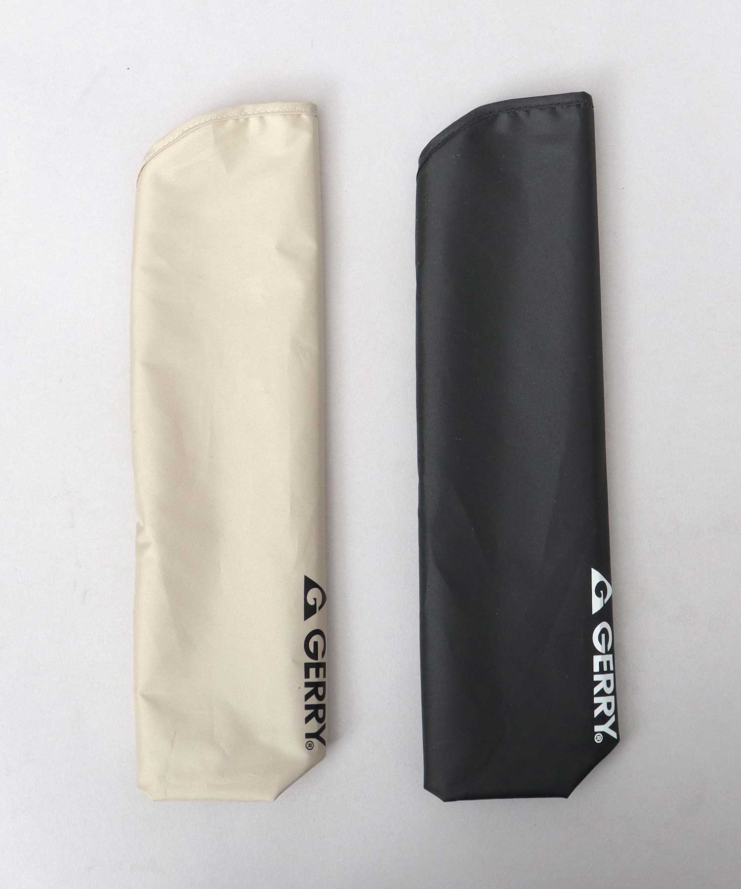 ジェリー GERRY 超撥水 軽量・スリム スマート メンズ折傘 大きめサイズ 58cm カラビナ付き （ベージュ） ベージュ