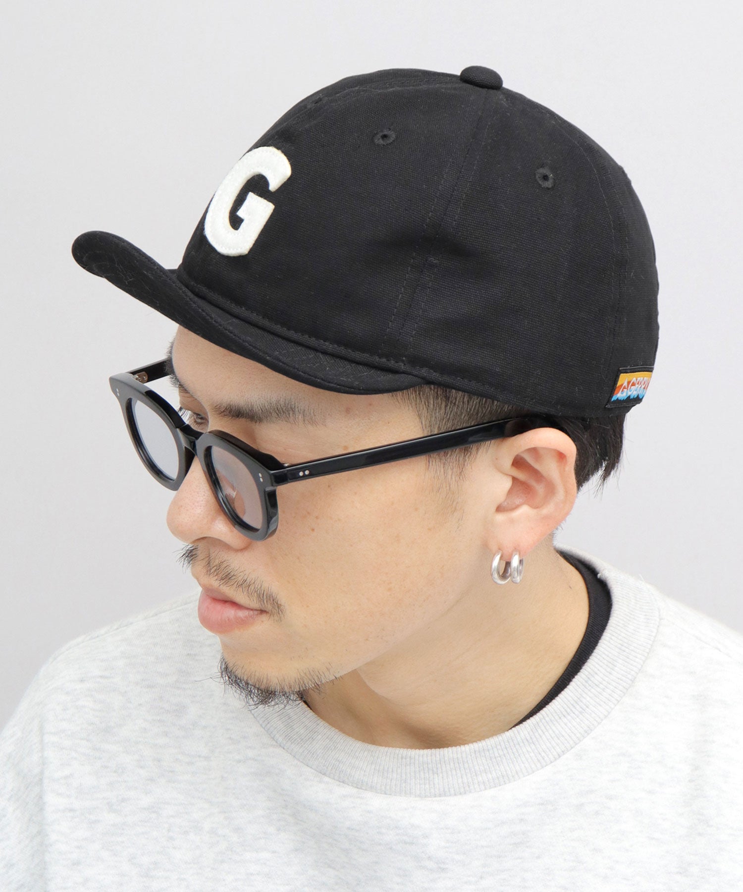 ジェリー GERRY フェルトワッペン キャンバス デニム ボールキャップ ショートバイザー アンパイアキャップ