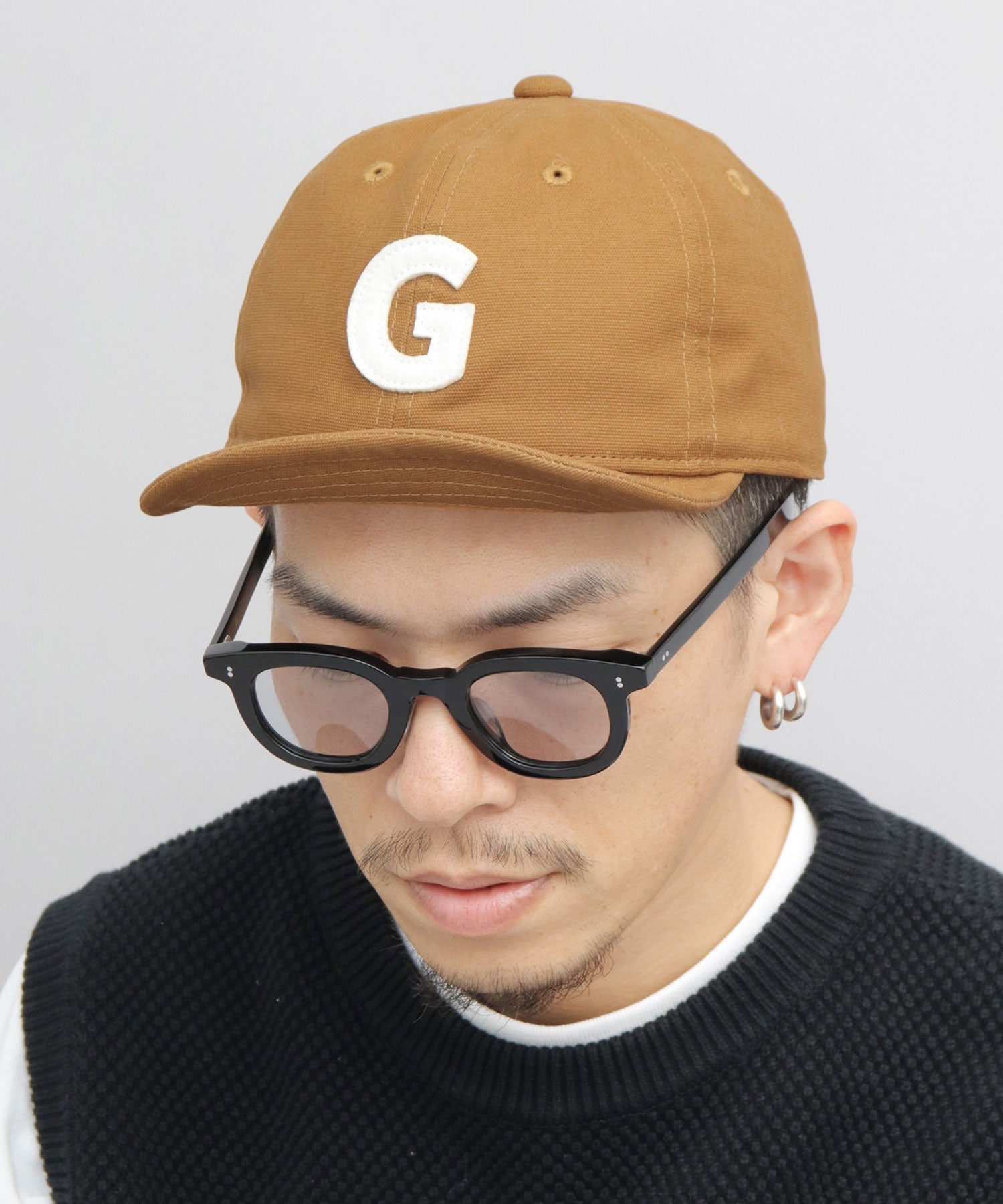 ジェリー GERRY フェルトワッペン キャンバス デニム ボールキャップ ショートバイザー アンパイアキャップ