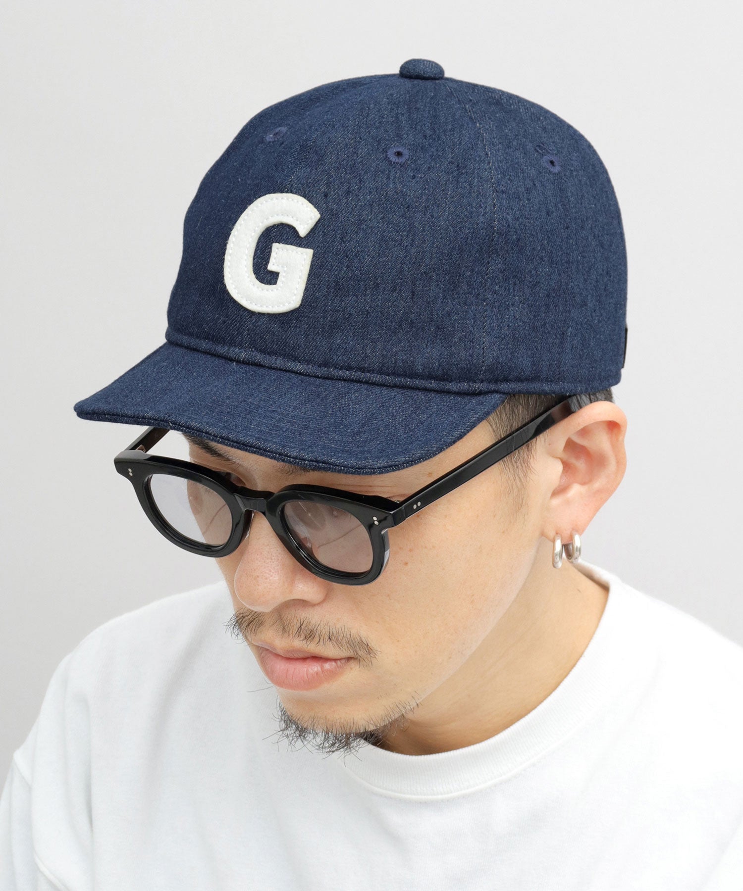 ジェリー GERRY フェルトワッペン キャンバス デニム ボールキャップ ショートバイザー アンパイアキャップ