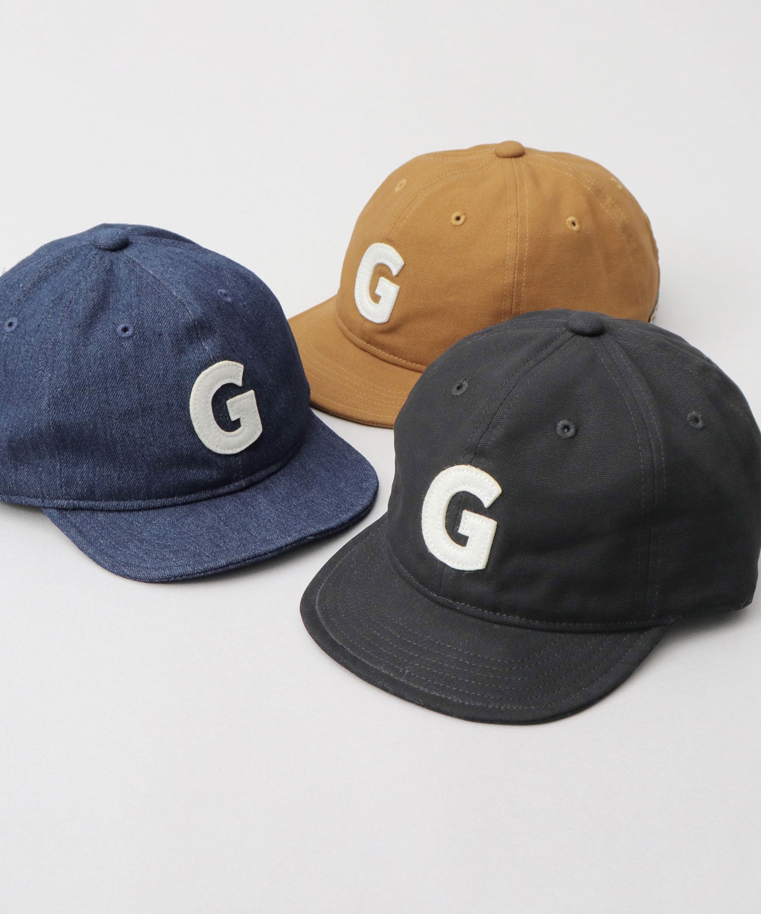 ジェリー GERRY フェルトワッペン キャンバス デニム ボールキャップ ショートバイザー アンパイアキャップ