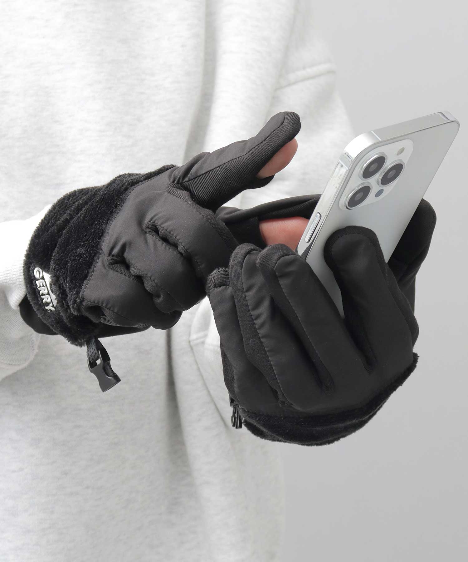 ジェリー GERRY ダイレクトタッチ仕様 グローブ 手袋 防寒 秋 冬 アウトドア スポーツ レジャー 通勤 通学 （ブラック） ブラック