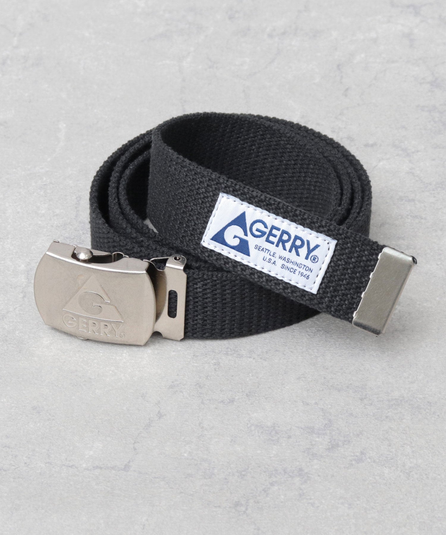 JERRY GERRY Antique Silver Buckle Gacha Belt Matte Black Gacha Belt GI Belt