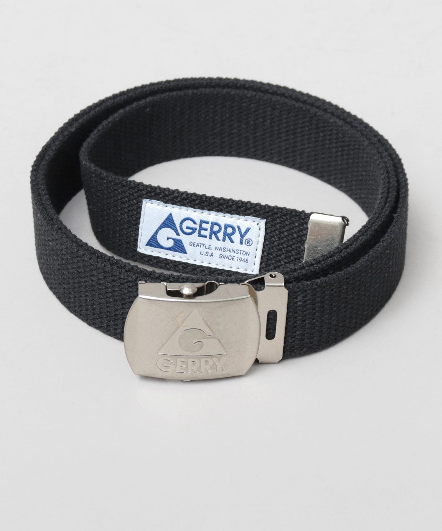JERRY GERRY Antique Silver Buckle Gacha Belt Matte Black Gacha Belt GI Belt