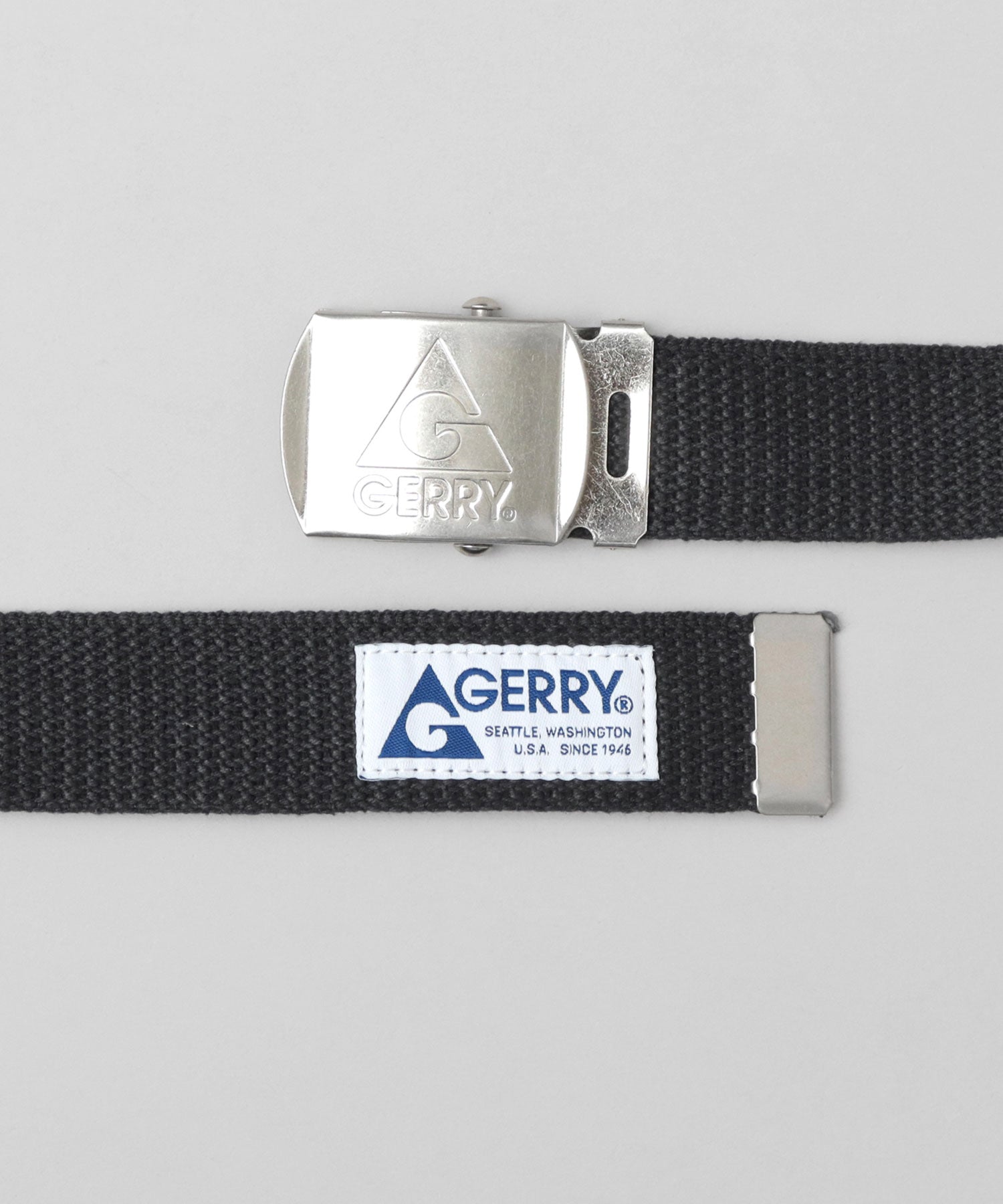 JERRY GERRY Antique Silver Buckle Gacha Belt Matte Black Gacha Belt GI Belt