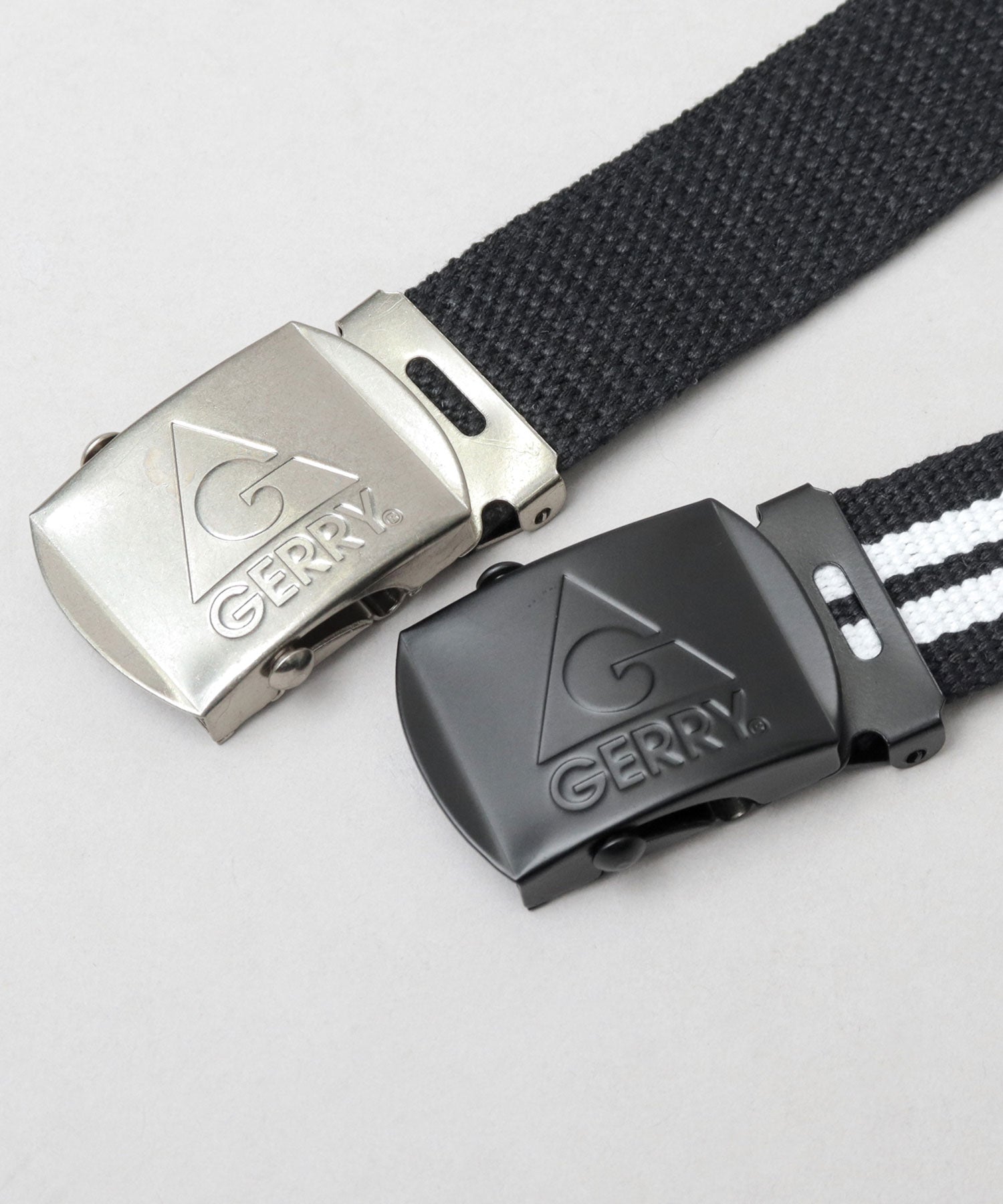 JERRY GERRY Antique Silver Buckle Gacha Belt Matte Black Gacha Belt GI Belt