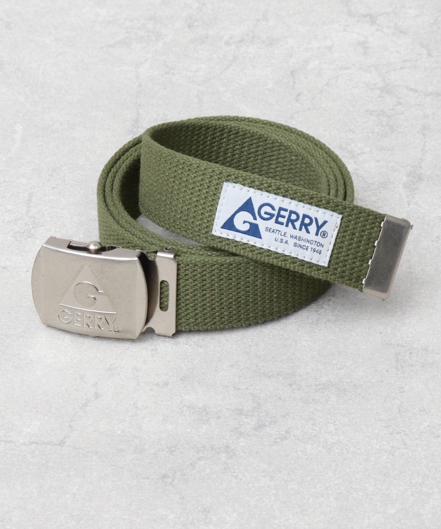 ジェリー GERRY アンティークシルバー バックル ガチャベルト マットブラックガチャベルト GIベルト,カーキ